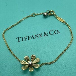 Tiffany & Co. Return to Tiffany Love Bugs Daisy Bracelet 18k Gold/Silver 6.25"